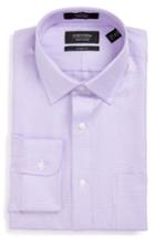 Men's Nordstrom Men's Shop Classic Fit Microgrid Dress Shirt .5 - 33 - Purple