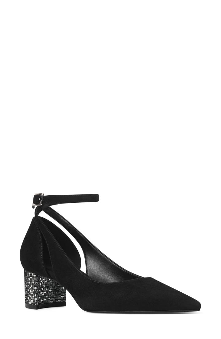 Women's Nine West Quataz Contrast Heel Ankle Strap Pump