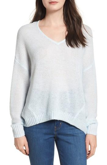 Women's Bp. Double V Sweater, Size - Blue