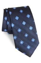 Men's Nordstrom Men's Shop Peter Neat Silk Tie, Size - Blue