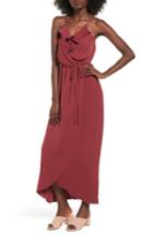 Women's Everly Ruffle Wrap Maxi Dress - Pink