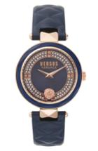 Women's Versus By Versace Covent Garden Crystal Accent Leather Strap Watch, 36mm
