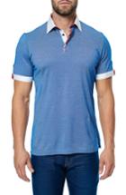 Men's Maceoo Paisley Trim Polo (xxl) - Blue