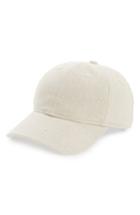 Women's Madewell Cotton & Linen Baseball Cap - Beige