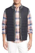 Men's Barbour 'essential' Tailored Fit Mixed Media Vest, Size - Grey