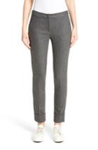 Women's Armani Collezioni Stretch Wool & Cashmere Flannel Pants Us / 42 It - Grey