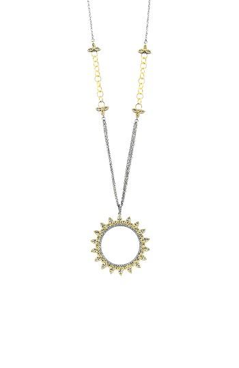 Women's Freida Rothman Fleur Bloom Openwork Pendant Necklace