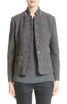 Women's Fabiana Filippi Pebble Tweed Knit Jacket Us / 42 It - Grey