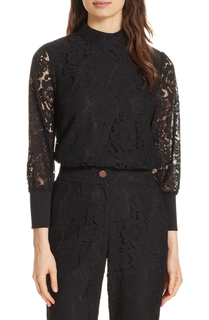 Women's Ted Baker London Dilly Lace High Neck Blouse