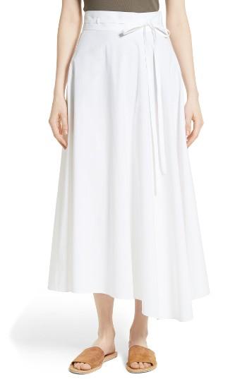 Women's Theory Jaberdina Poplin Midi Skirt - White
