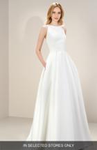 Women's Jesus Peiro Antoinette Halter Satin Ballgown, Size - Ivory