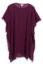 Women's Eileen Fisher Organic Cotton Poncho, Size - Purple