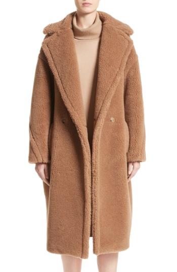 Women's Max Mara Aurelia Camel Hair & Silk Coat - Brown