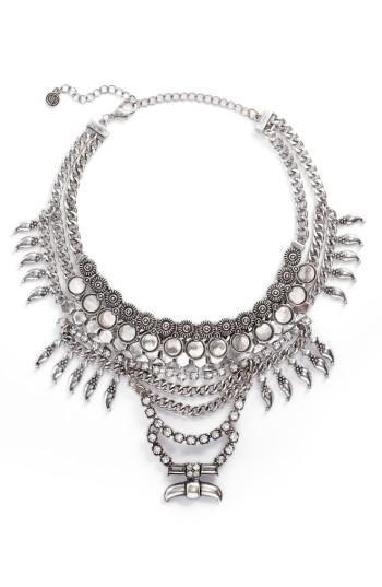 Women's Dlnlx By Dylanlex Crystal & Chain Multistrand Necklace