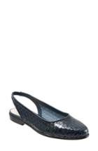 Women's Trotters Lucy Slingback Flat .5 M - Blue