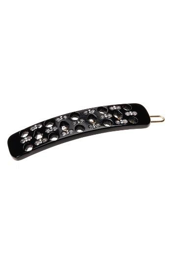 France Luxe Zoe Crystal Tige Boule Barrette, Size - Black