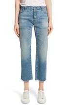 Women's Nili Lotan Raw Edge Crop Boyfriend Jeans