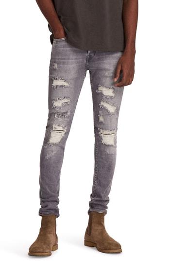 Men's Allsaints Grays Cigarette Skinny Fit Jeans - Grey