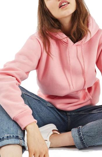 Women's Topshop Oversize Hoodie Us (fits Like 2-4) - Pink