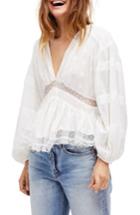 Women's Free People Nostalgic Feels Peasant Blouse - Ivory