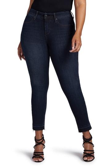 Women's Curves 360 By Nydj Boost Release Hem Skinny Jeans - Blue