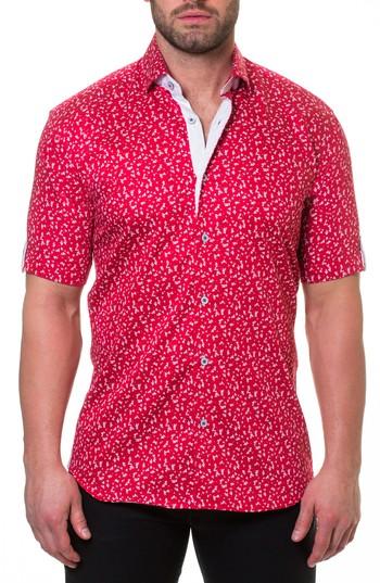 Men's Maceoo Fresh Paper Plane Slim Fit Sport Shirt (s) - Red