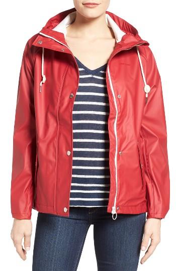 Women's Tretorn 'tora' Hooded Rain Jacket - Red