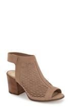 Women's Vince Camuto 'lavette' Perforated Peep Toe Bootie M - Brown