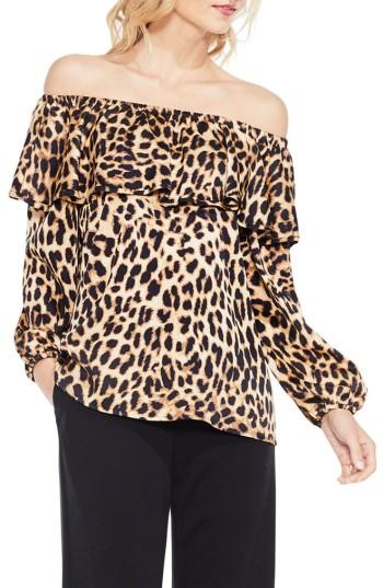 Women's Vince Camuto Off The Shoulder Animal Print Blouse