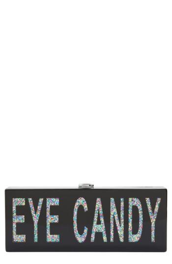 Nordstrom Eye Candy Box Clutch - Black