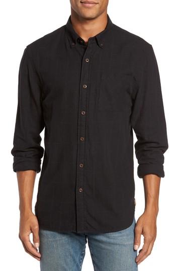 Men's Nifty Genius Tuman Windowpane Sport Shirt, Size - Black