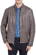 Men's Missani Le Collezioni Lambskin Leather Jacket - Grey