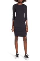 Women's Ribbed Body-con Minidress - Black