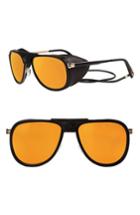 Men's Vuarnet Glacier 57mm Aviator Sunglasses - Pure Brown Gold Flash