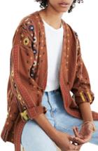 Women's Madewell Kimono Shirttail Jacket, Size - Brown