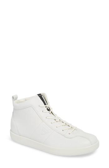 Women's Ecco Soft 1 High Top Sneaker -8.5us / 39eu - White