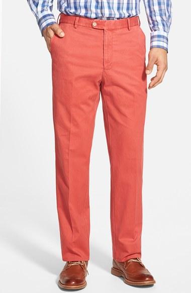 Men's Peter Millar 'raleigh' Washed Twill Pants - Red