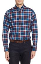 Men's Tailorbyrd Brusly Regular Fit Gingham Sport Shirt, Size - Black