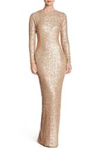 Women's Dress The Population Lara Body-con Gown - Metallic