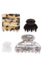 Tasha 4-pack Hair Clips, Size - Black