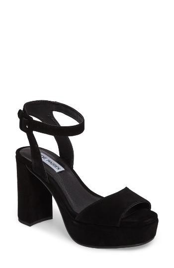 Women's Steve Madden Verdict Platform Sandal M - Black