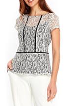 Women's Wallis Lace Peplum Top Us / 8 Uk - Ivory