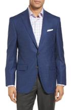 Men's David Donahue Connor Classic Fit Check Wool Sport Coat L - Blue