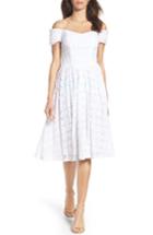 Women's Chetta B Off The Shoulder Midi Dress - White