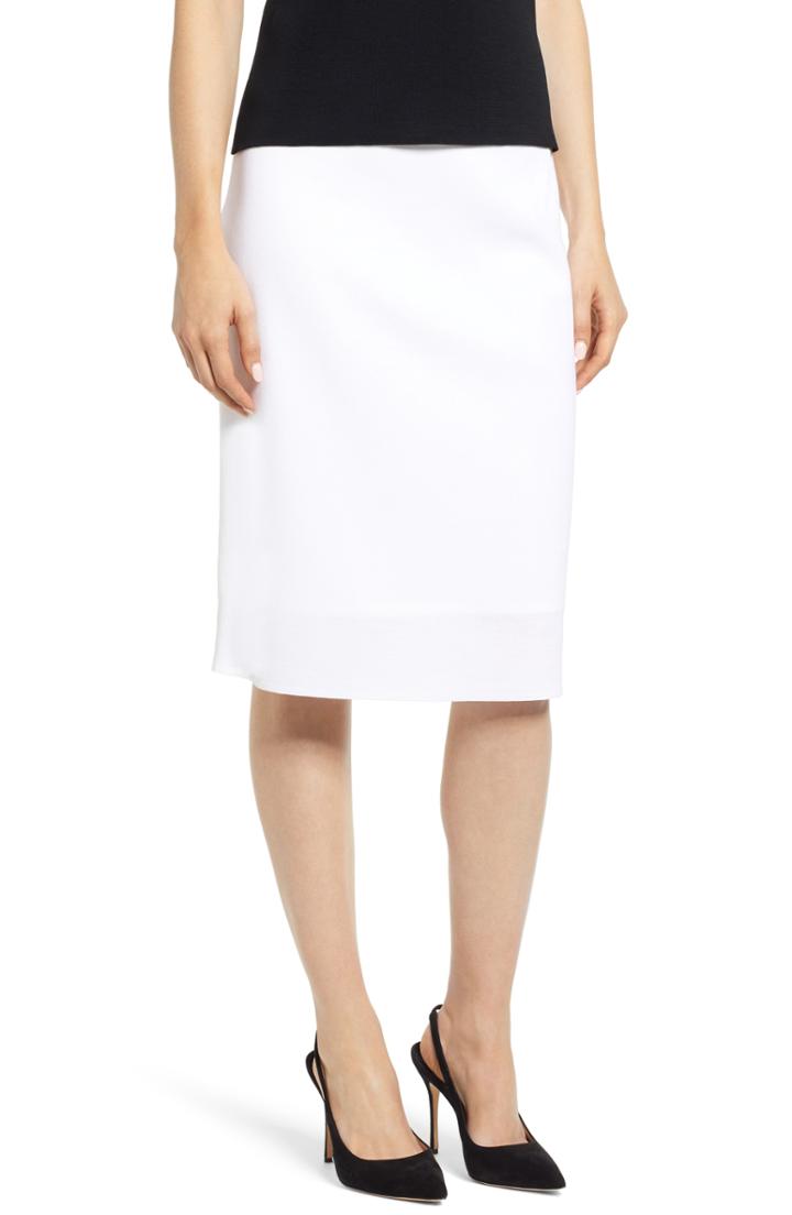Women's Ming Wang Pencil Sweater Skirt - White