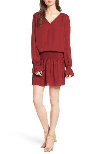 Women's Chelsea28 Floral Print Drop Waist Dress - Red