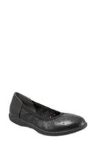 Women's Softwalk 'hampshire' Dot Perforated Ballet Flat .5 N - Black