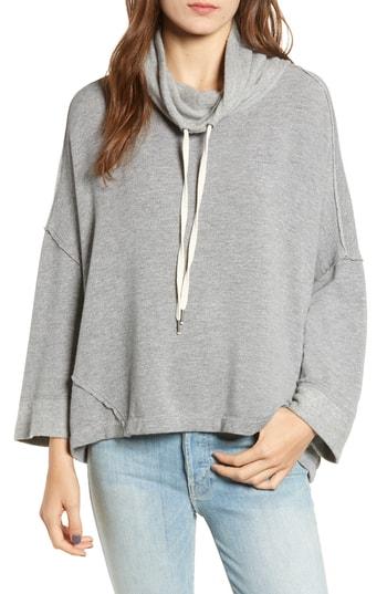 Women's Splendid Cowl Neck Sweatshirt - Grey