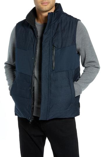 Men's Tumi Heritage Reversible Down Vest - Blue