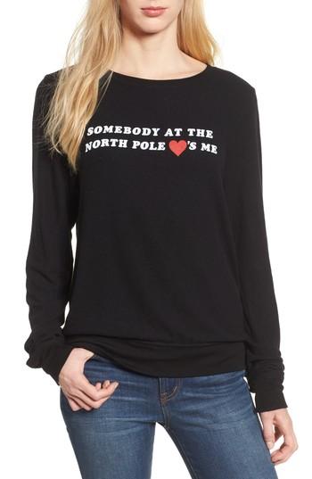 Women's Wildfox North Pole Sweatshirt - Black